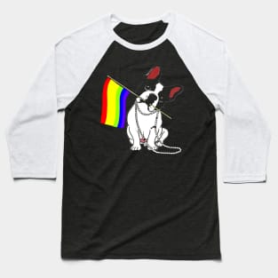 Pull Dog Rainbow Flag Costume Gift Baseball T-Shirt